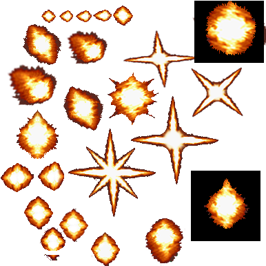 Muzzle Flash Sprite Png Image Transparent Stock - Brutal Doom Muzzle Flash (400x400), Png Download