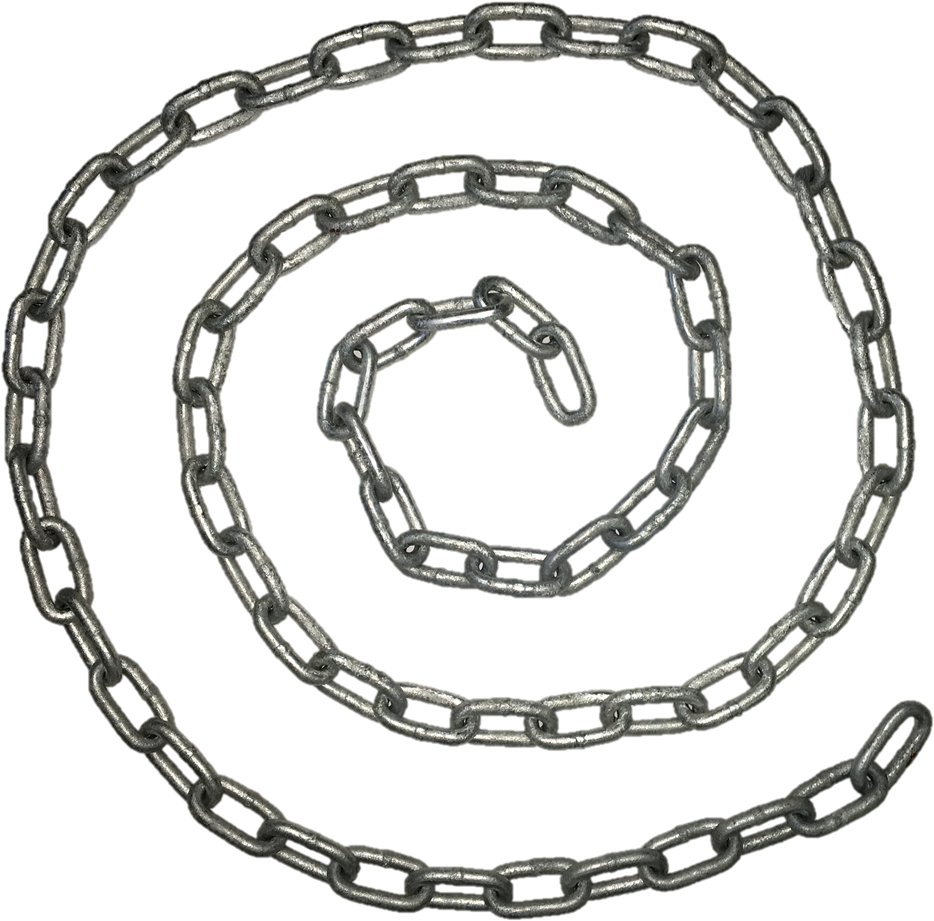 1/4" X 60" Galvanized Chain - Bracelet (1125x1125), Png Download