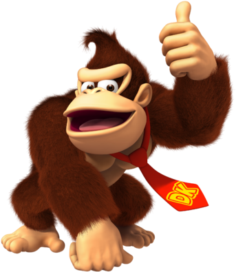 Donkey Kong 60 - Pdp Fight Pad Controller For Wii U/wii - Donkey Kong (480x480), Png Download
