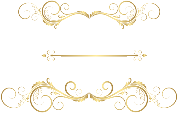 Gold Decorative Lines Png Clip Library Stock - Ornament Png (600x382), Png Download