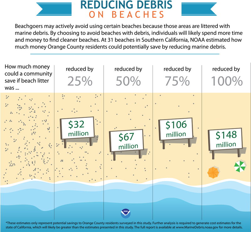Marine Debris Economic Study Infographic - Diagram (800x763), Png Download
