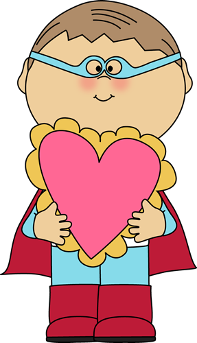 Car Clipart Superhero - Superhero Valentine Clip Art (287x500), Png Download