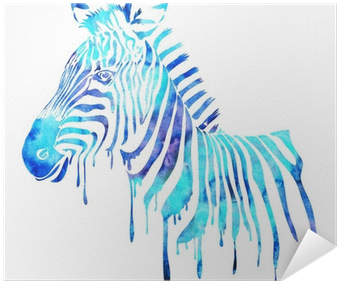 Watercolor Zebra Head - Watercolor Animals Abstract (400x400), Png Download