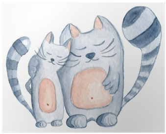 Cats Just Married Cartoon (400x400), Png Download