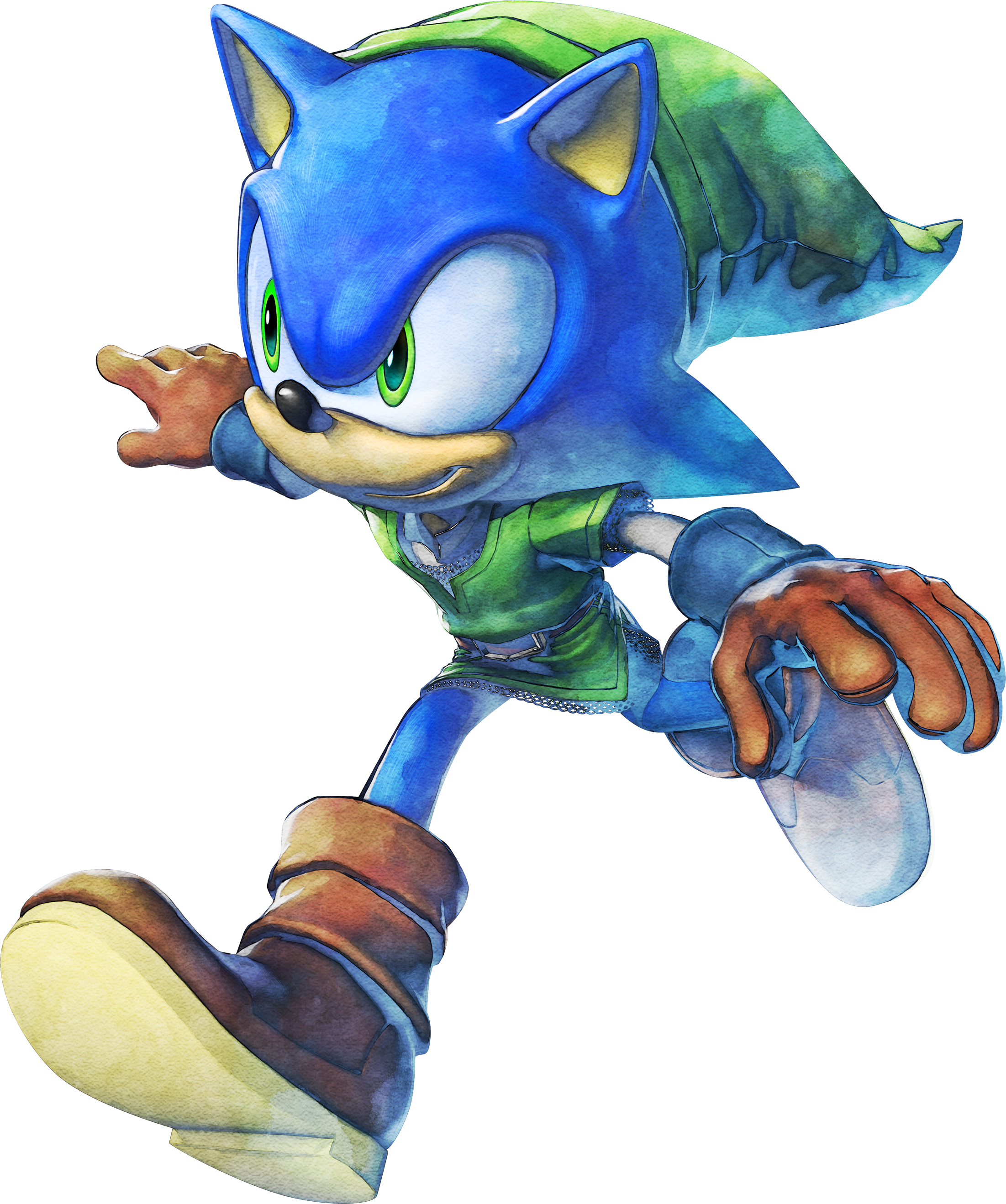 Sonic Sonic Costume, Link Costume, - Sonic Lost World Zelda (2203x2637), Png Download