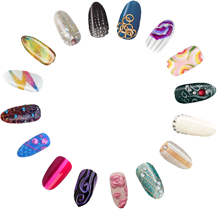 Couture Nail Salon - Nail Art Design Png (432x415), Png Download