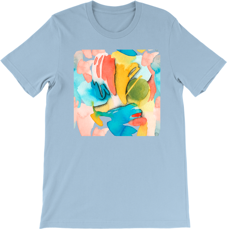 Watercolor Tee - T-shirt (1024x1024), Png Download