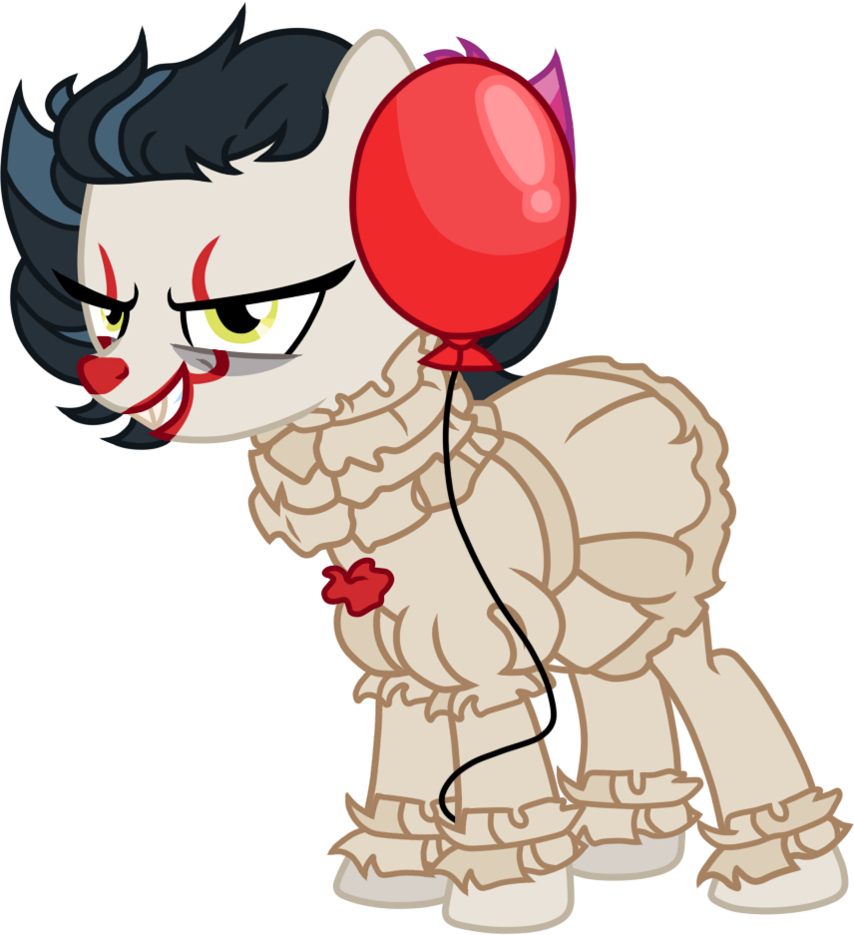Image Library Stock Silent Nightmare Night Costume - Mlp Base Pennywise (854x935), Png Download