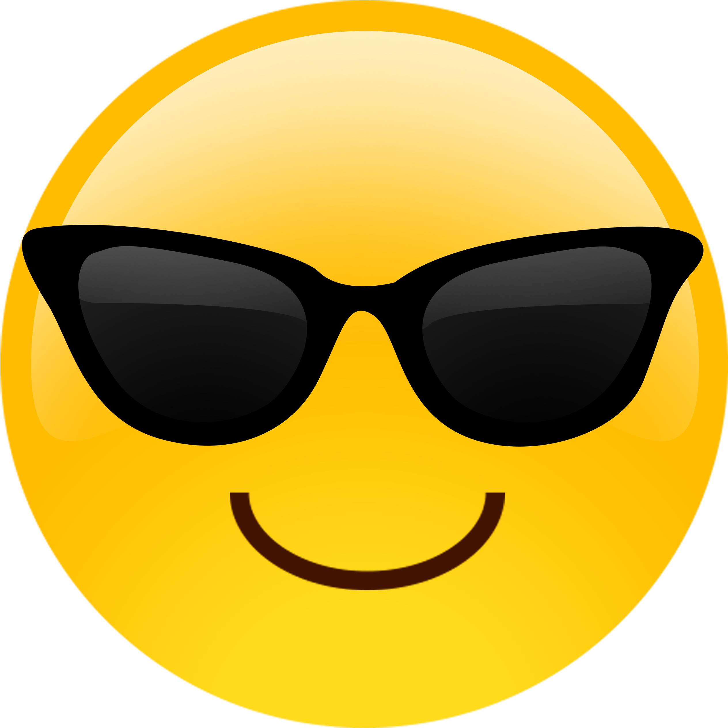 Sunglasses Emoji Cutouts - Emoji Glasses (2592x2592), Png Download