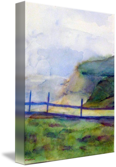 "montauk " By Izabela Gabrielson, Seattle // Watercolor - Gallery-wrapped Canvas Art Print 11 X 15 Entitled Montauk (452x650), Png Download