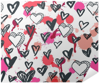 Black And White Sketched Ink Heart Icons And Watercolor - Watercolor Painting (400x400), Png Download