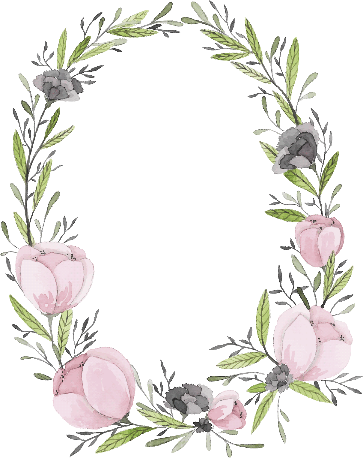 Download Watercolor Laurel Png Para Invitacion De Boda Png Image With No Background Pngkey Com