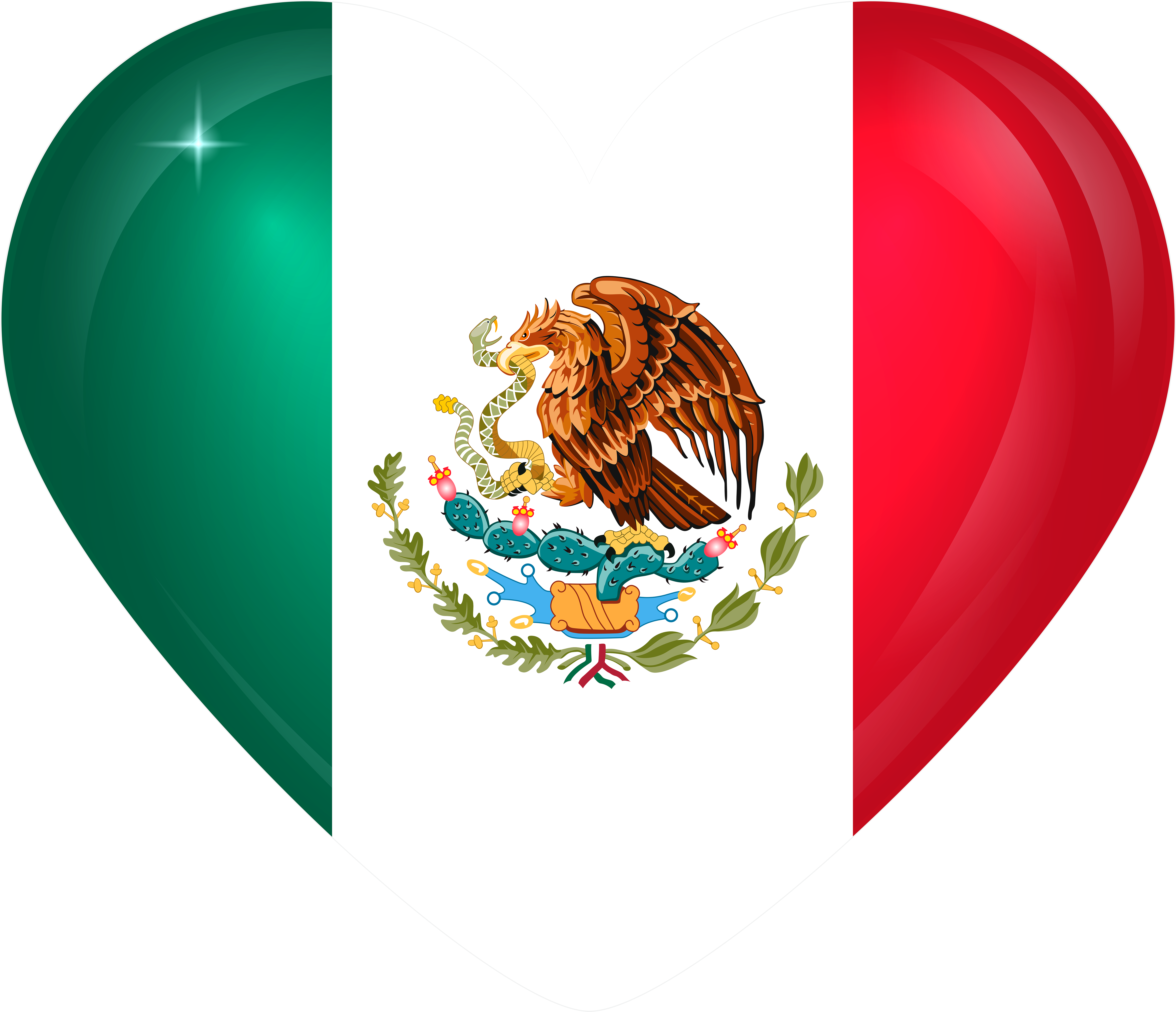 Mexican Flag Clipart Transparent (6000x5164), Png Download