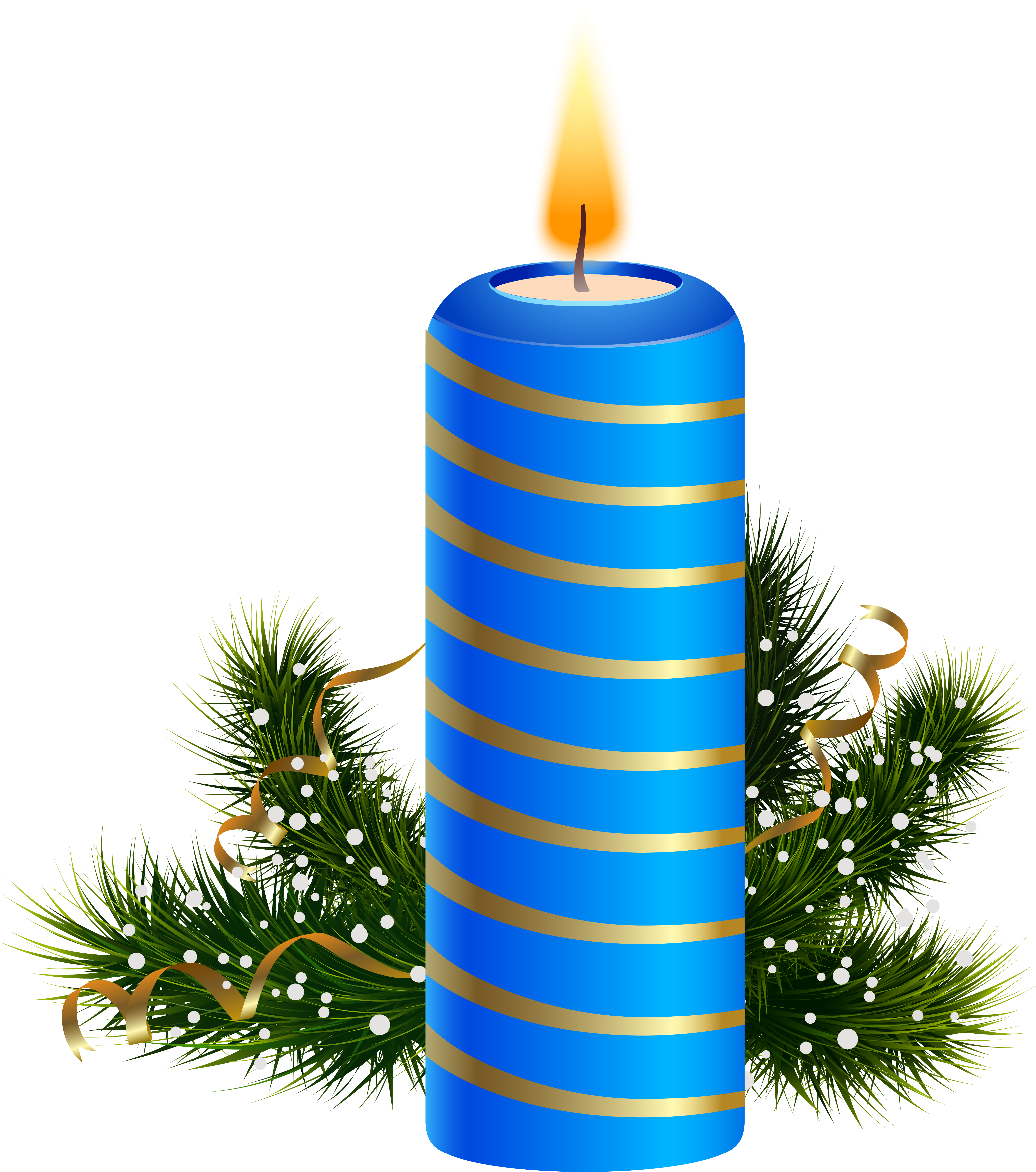 Blue Number Candles Clipart - Candle (5200x5897), Png Download