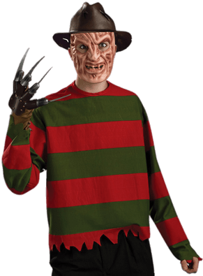 Freddy Krueger Costume - Freddie Krueger Adult Costume (400x400), Png Download