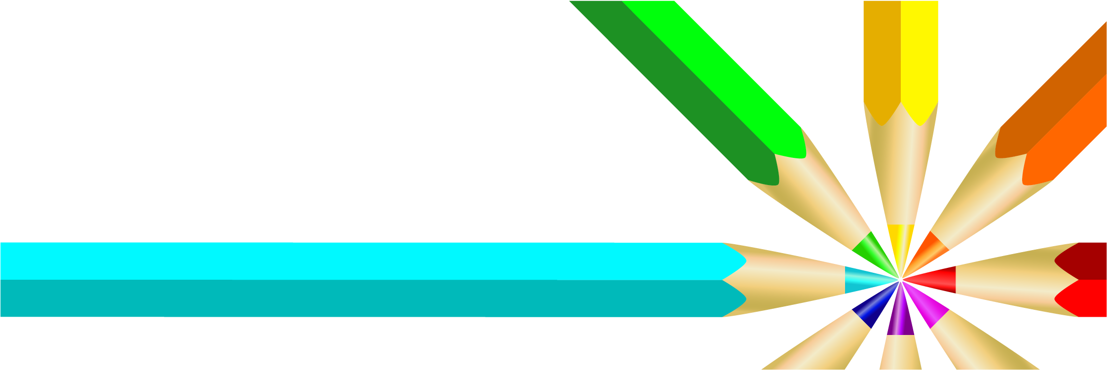 Drawing Geometry Colored Pencil - Color Pencil Banner (2500x856), Png Download