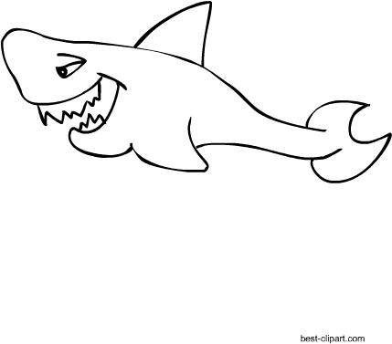 Black And White Shark Png Clip At - Great White Shark (450x450), Png Download