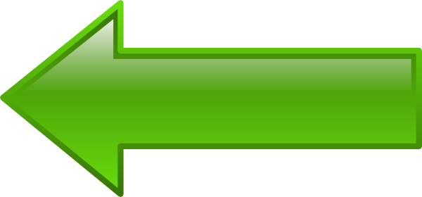 Green Arrowhead Left Clipper - Green Arrow Pointing Left (600x280), Png Download