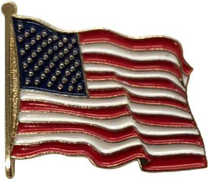 American Flag Pin - Lapel Pin (439x374), Png Download
