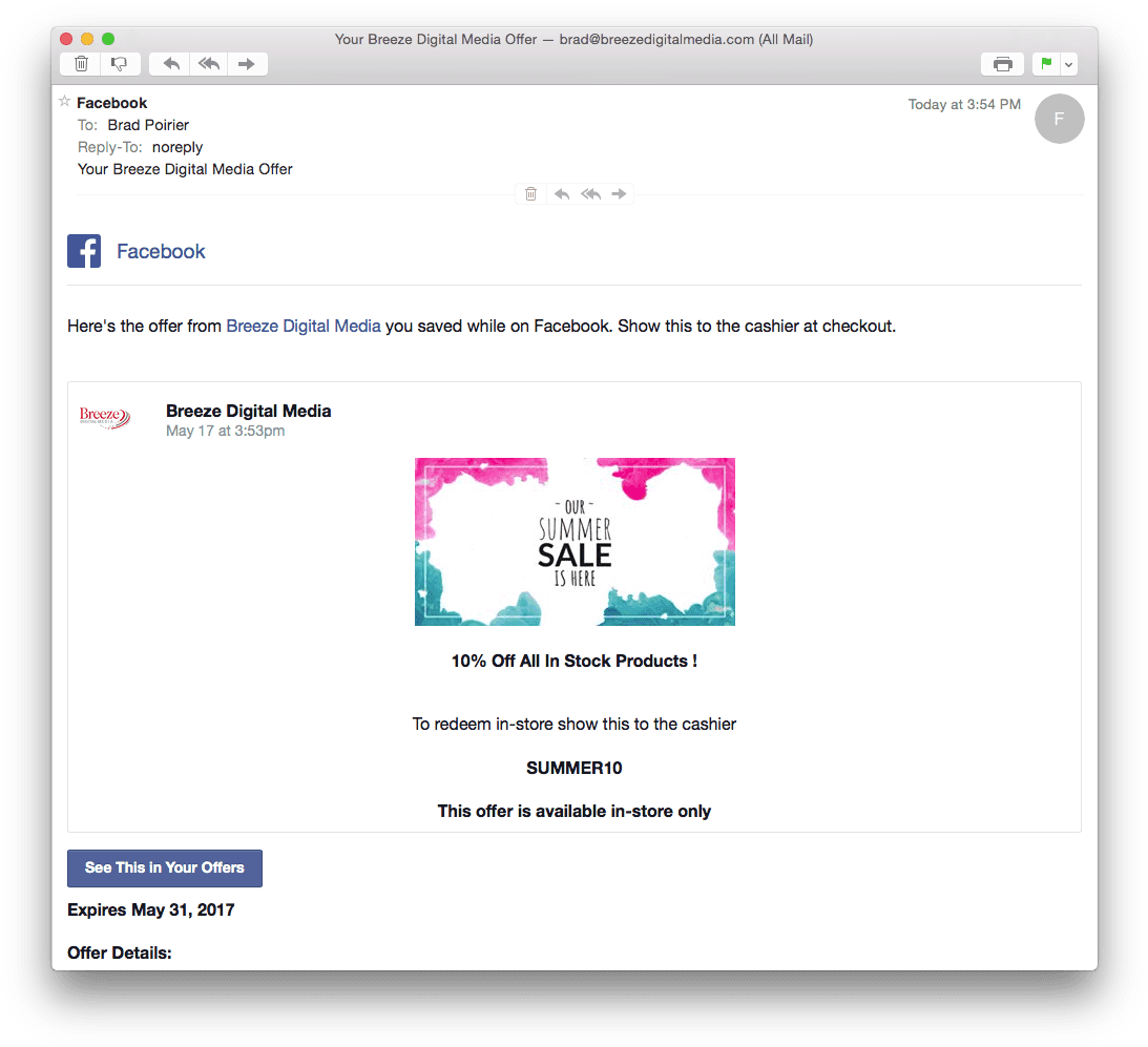 How To Create Facebook Coupons Offers - Application Software (1108x1010), Png Download