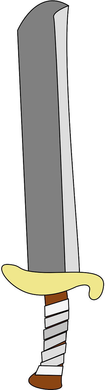 This Free Clipart Png Design Of Sword / Machete Clipart (239x900), Png Download