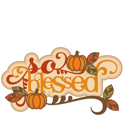 Blessed Svg Scrapbook Title Thanksgiving Words Thanksgiving - Fall Blessings Clipart (432x432), Png Download