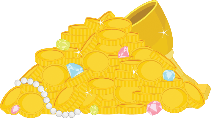 Gold Encode To Base - Treasure Clip Art (710x399), Png Download