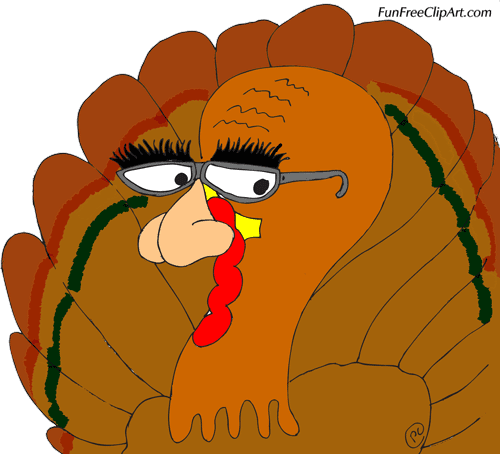 Thanksgiving Silly Turkey Clip Art - Thanksgiving Turkey With Glasses (500x454), Png Download