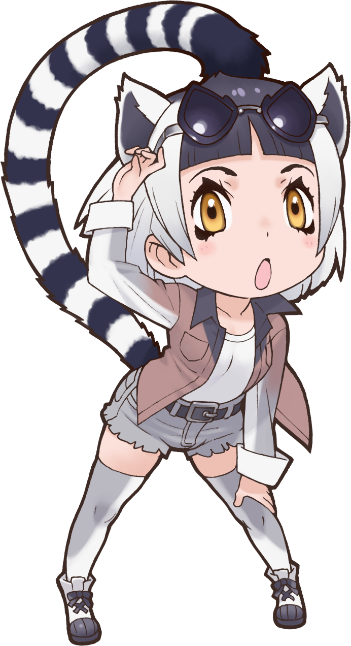 け もの フレンズ ワオキツネザル (692x1272), Png Download