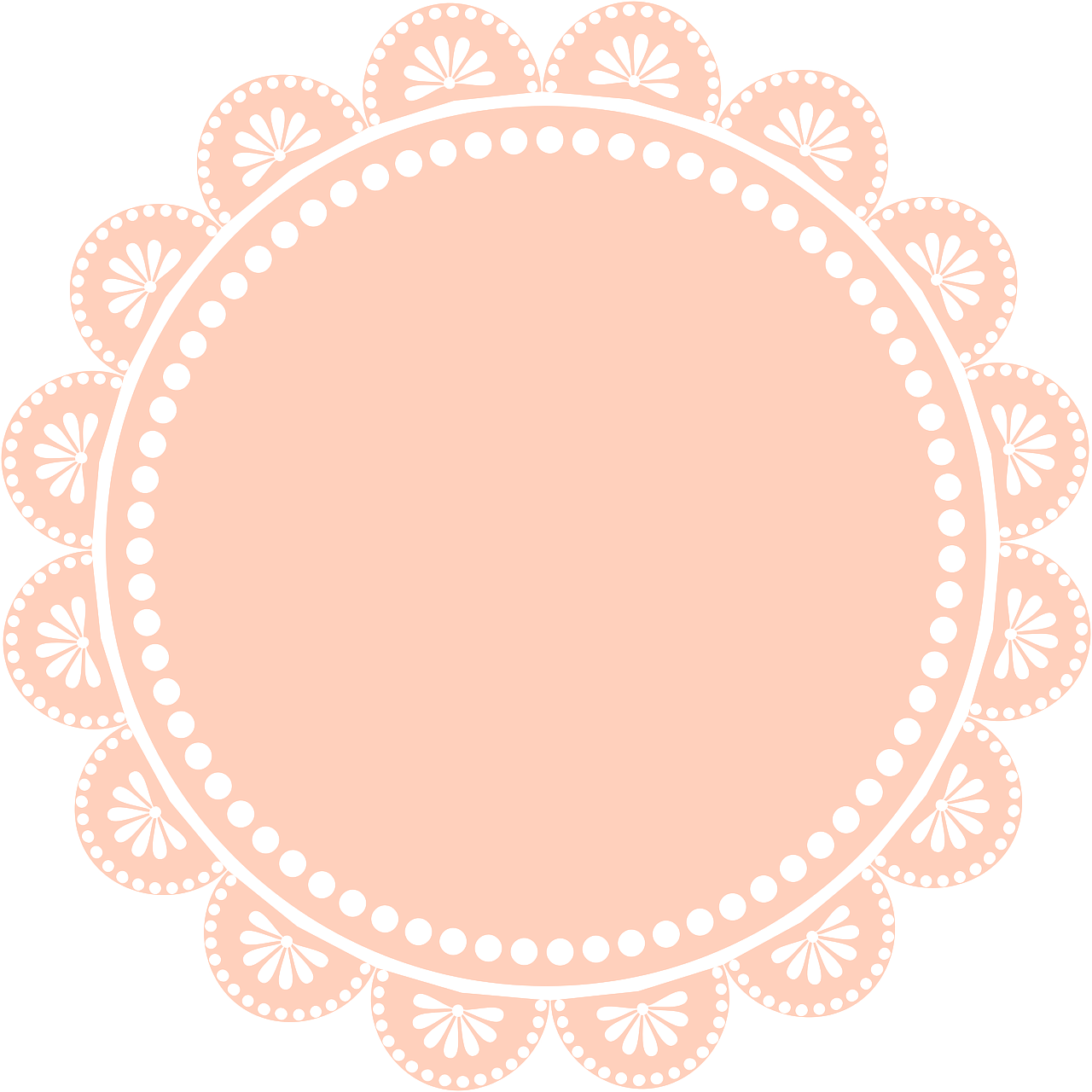 Digiscrap, Lace, Circle, Frame, Flower, Pink - Clipart Flower Circle Frame Design Png (1280x1280), Png Download