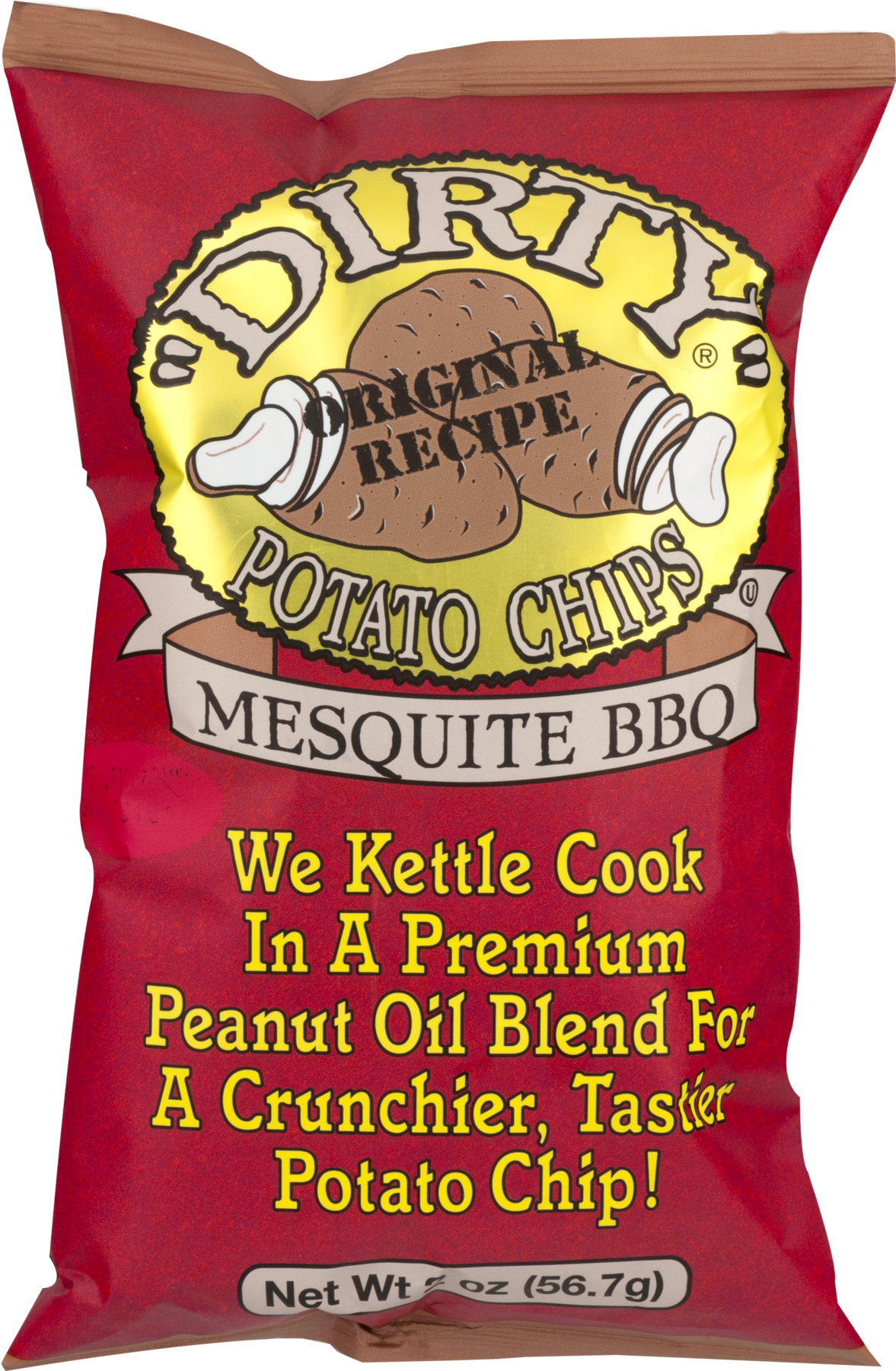 Dirty Kettle Potato Chips, Mesquite Bbq - Dirty Potato Chips, Mesquite Bbq - 2 Oz Bag (1800x1800), Png Download
