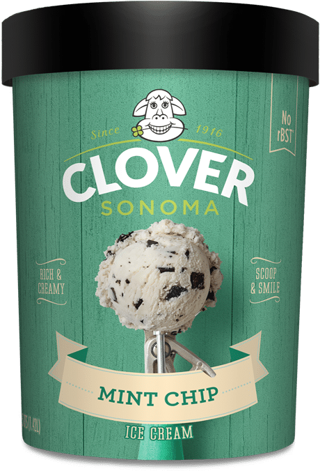 Mint Chocolate Chip - Clover Sonoma Ice Cream (604x725), Png Download