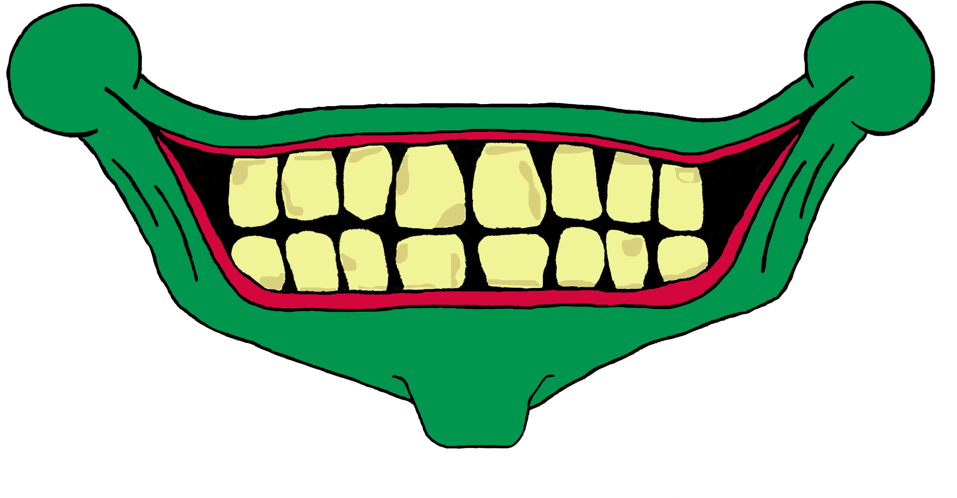 Colored Creepy Smile - Anna Jones (2074x1195), Png Download