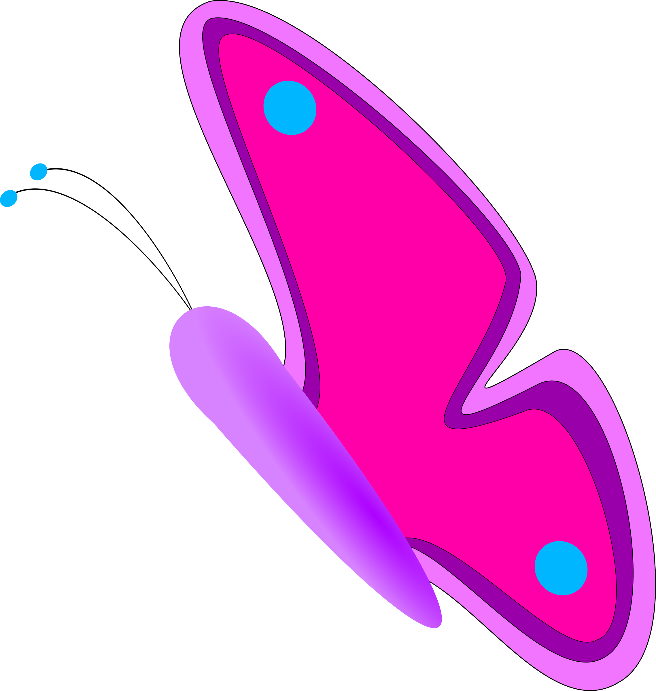 This Free Clipart Png Design Of Butterfly Clipart (854x900), Png Download