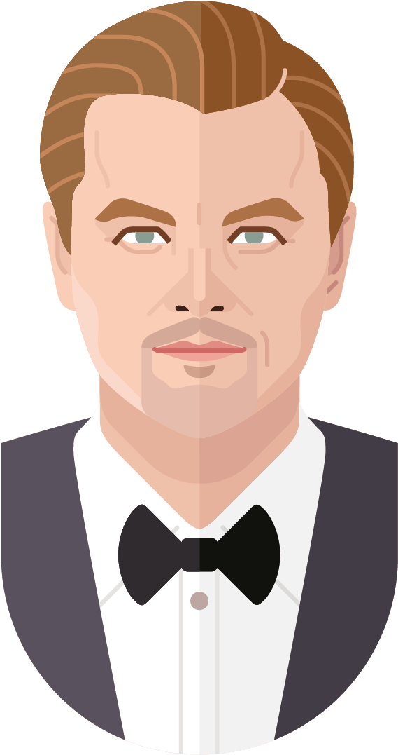 Leonardo Dicaprio Poster - Cartoon (1191x1684), Png Download