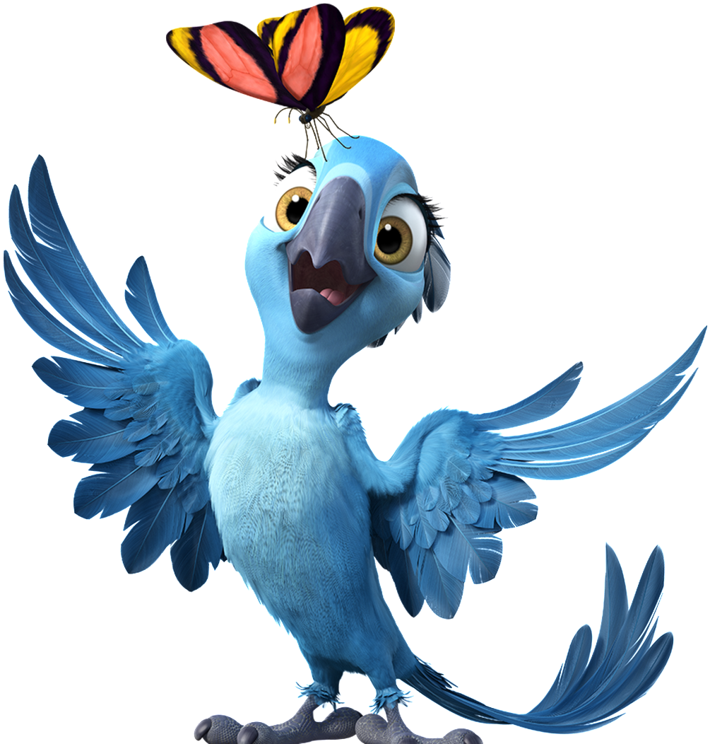 This Graphics Is Butterfly And Bird Cartoon Transparent - Rio Bia (1024x1391), Png Download