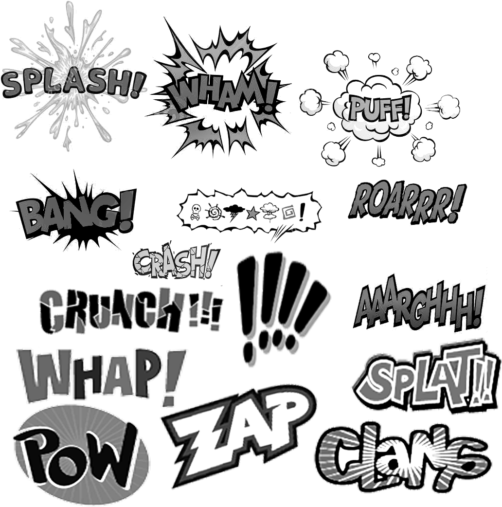 Basquiat Crown Clipart - Comic 'pow' 'splat' Wall Stickers (1062x1074), Png Download