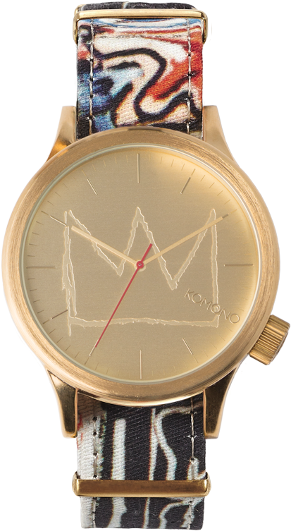 You Can Score Your Own Basquiat Timepiece At The Monar - Komono Quartz Analog Gold Tone Dial Limited Edition (800x1200), Png Download
