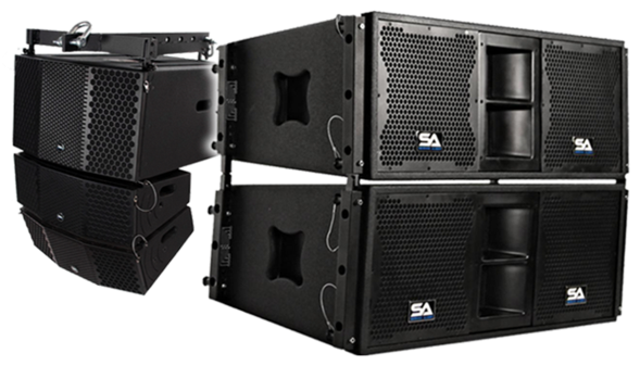 Shop Now - Seismic Audio Sala-210 Passive 2x10 Line Array Speakers (600x337), Png Download