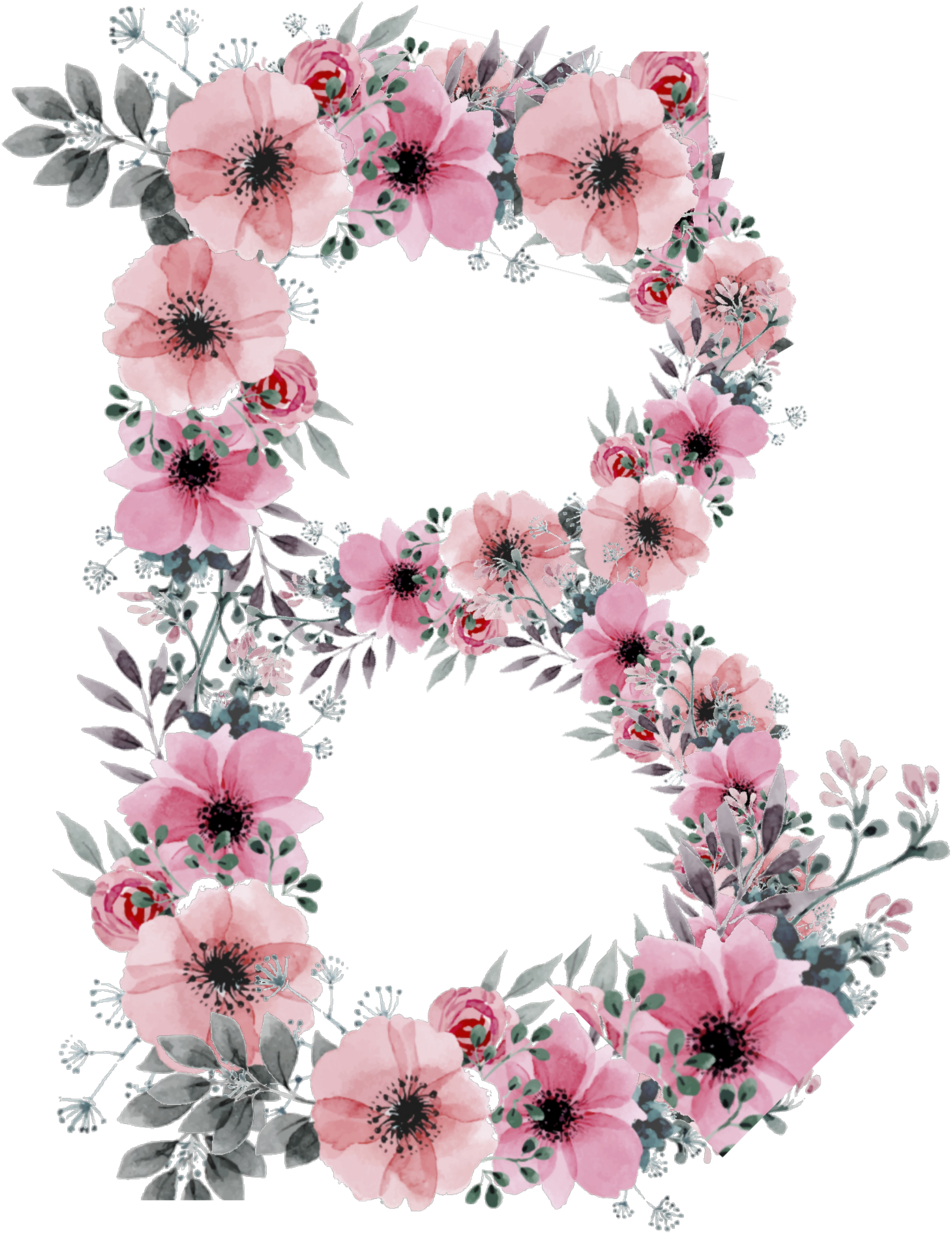 Floral Favicon - Happy 50th Birthday: Birthday Party Guest Book [book] (1000x1300), Png Download