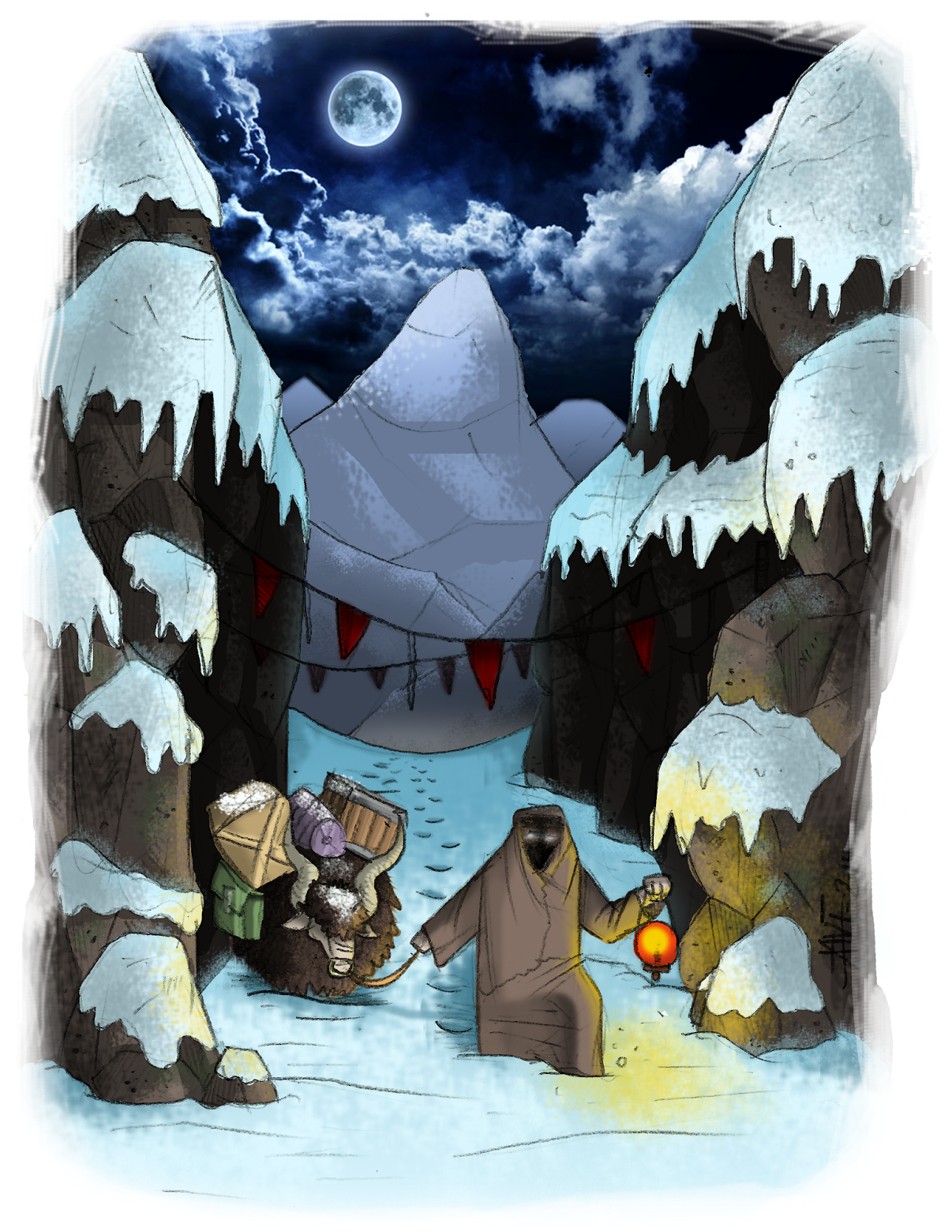 Tenemos Dos Tercios Del Parque Ya Recorridos Y A Estas - Print And Décor Dark Night Wall Mural Covering Removable (1266x1600), Png Download