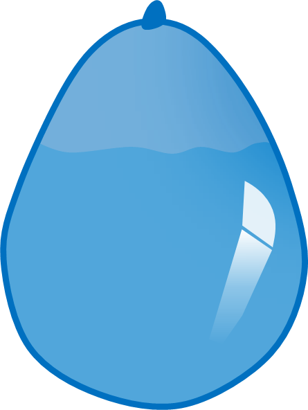 Water Balloon Png - Water Balloon Cartoon Png (445x592), Png Download