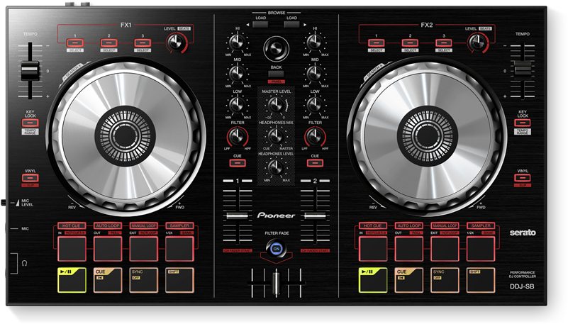 Pioneer Ddj-sb2 Powered 15" Speakers Starter Dj System - Pioneer - Ddj-sb Dj 2 Channel Controller (800x800), Png Download