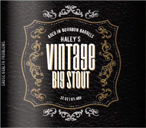 Vintage Full Wrap Label - Beer With Oval Labels (490x677), Png Download