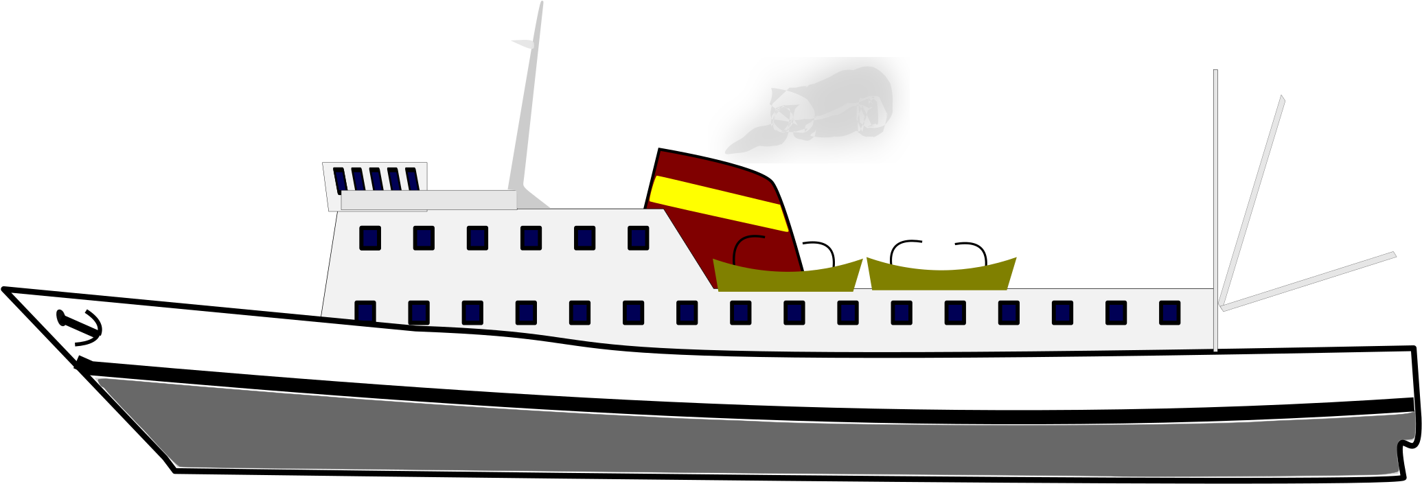 Clipart - Statek Clipart (2400x1697), Png Download