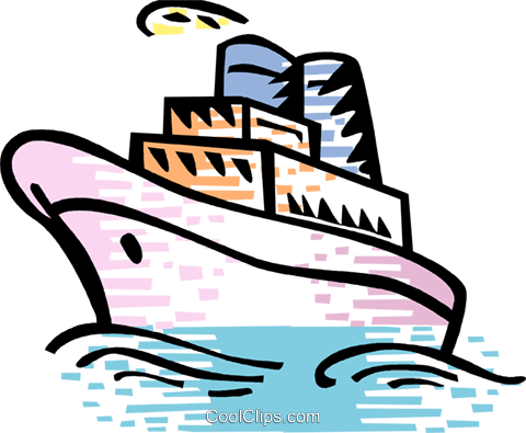 Cruise Ships And Ocean Liners Royalty Free Vector Clip - Clip Art (480x395), Png Download
