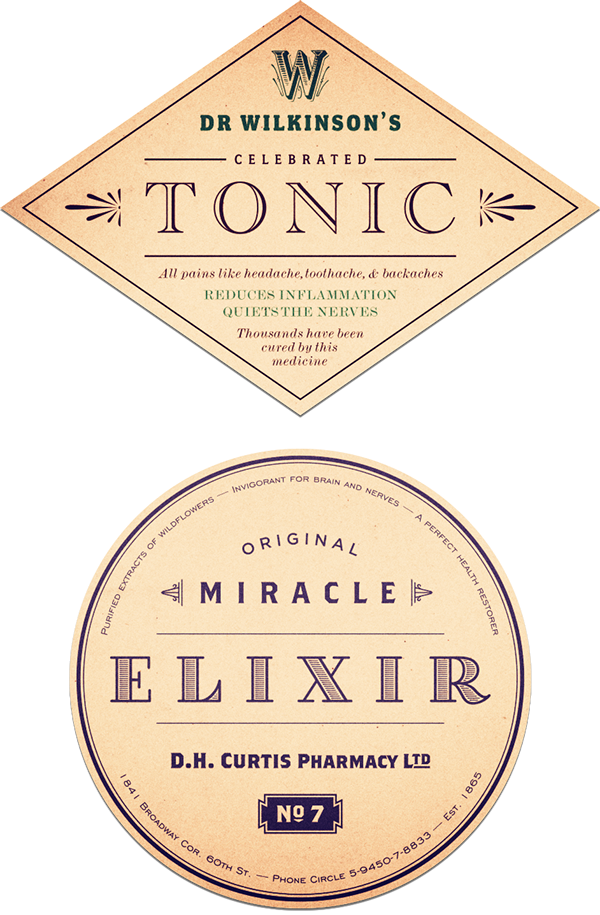 Vintage Apothecary Labels On Behance - Vintage Apothecary Borders (600x915), Png Download
