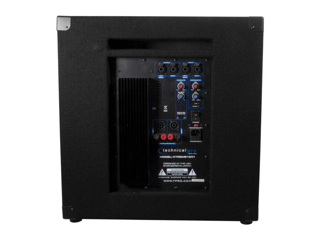Professional Dj System Complete Dj System Pa System - Technical Pro Xtreme1501 1500 W Carpeted 15" Powered (1024x1024), Png Download