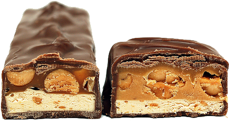 Peanut Butter Snickers Bar (500x291), Png Download