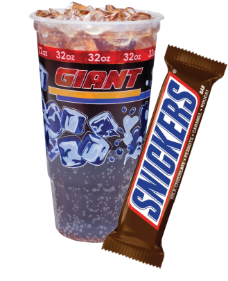 8822 8 Giant Web Sept Snicker - Snicker Single Display - 1.86 Oz. (350x435), Png Download
